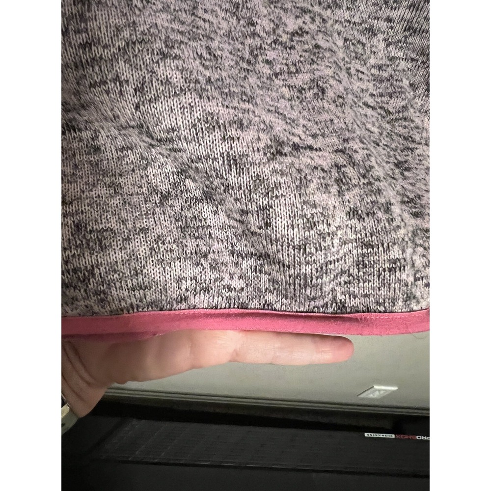 Simply Southern Womens Gray Pink Marled Quarter Snap Pullover Fleece Sweater‎ PM - Picture 7 of 15